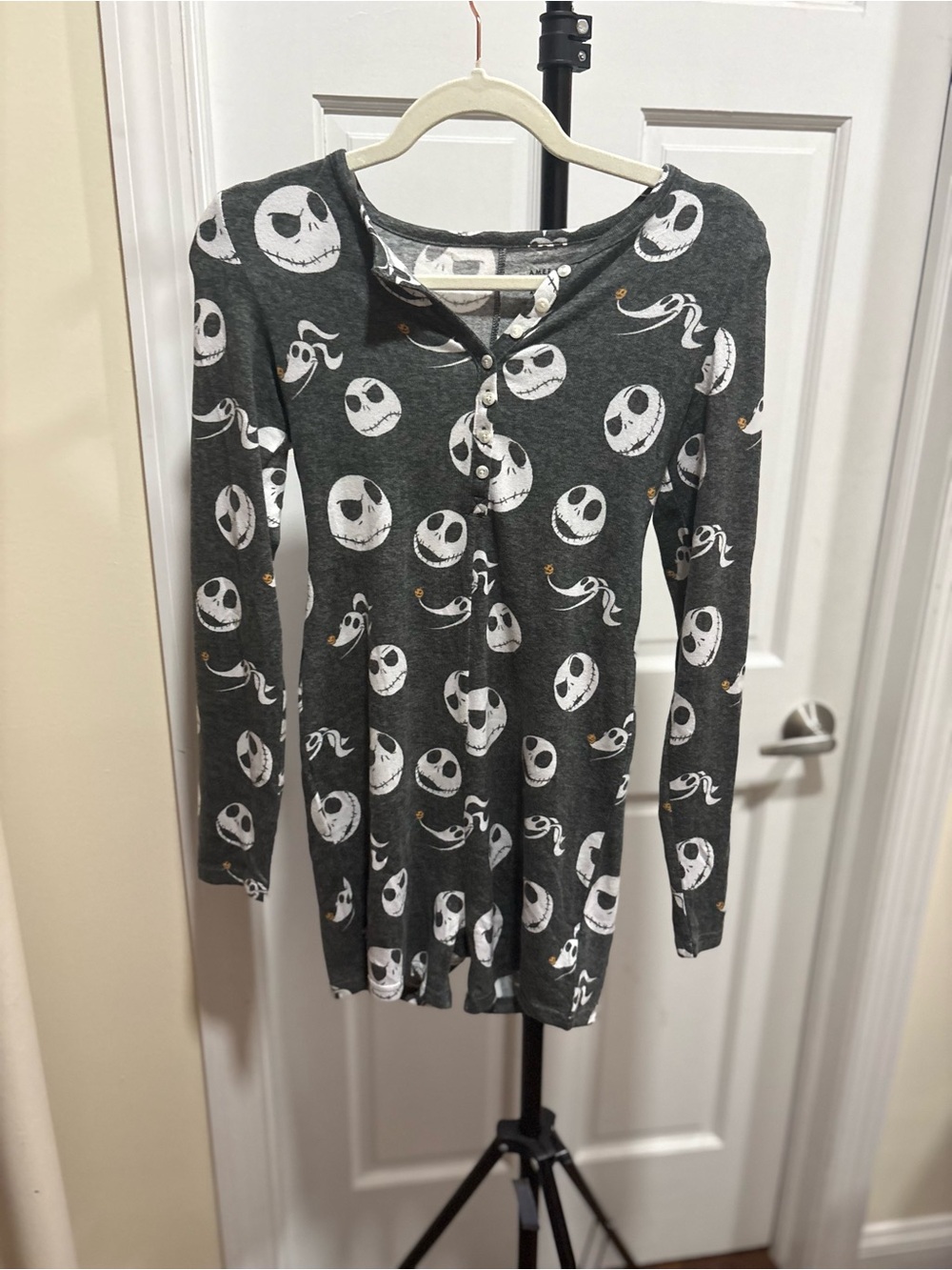 American Eagle Lounge Jack Skeleton Halloween Night Onesie
